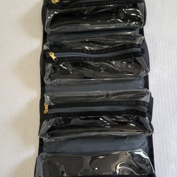 Joy Mangano Better Beauty Roll-Up Organizer Travel Case Black Medium - Picture 4 of 9